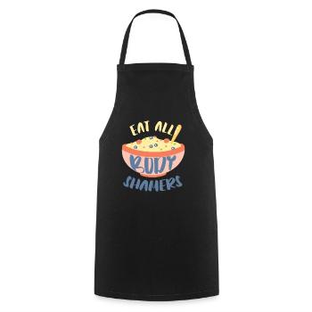 Eat all body shamers body positivity - Cooking Apron - black - Front - AI Model Male 185 dark (185cm)