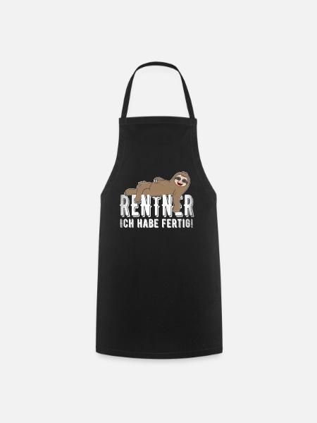 Rentner Ich Habe Fertig Faultier - Kochschürze - Schwarz