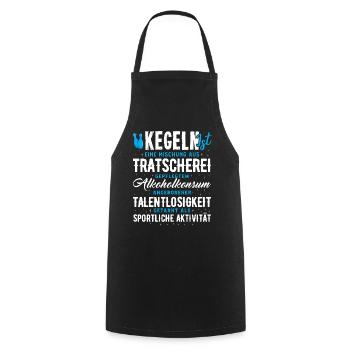 Kegeln - Der Beste Sport - Kochschürze - Schwarz - Vorne - AI Model Male 185 dark (185cm)
