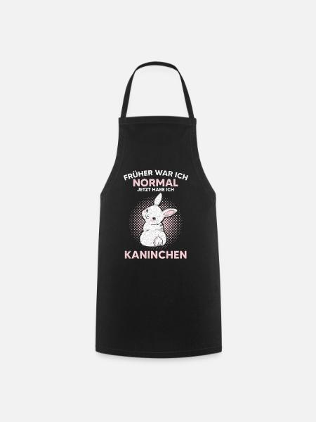 Hase Karnickel Kaninchen Stallhase Geschenk - Kochschürze - Schwarz