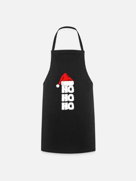 Santa, Santa, Santa, Santa, Christmas Market - Cooking Apron - black