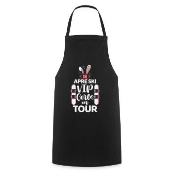 Ski Apres Ski Skier Ski Ski Funny - Cooking Apron - black - Front - AI Model Male 185 dark (185cm)