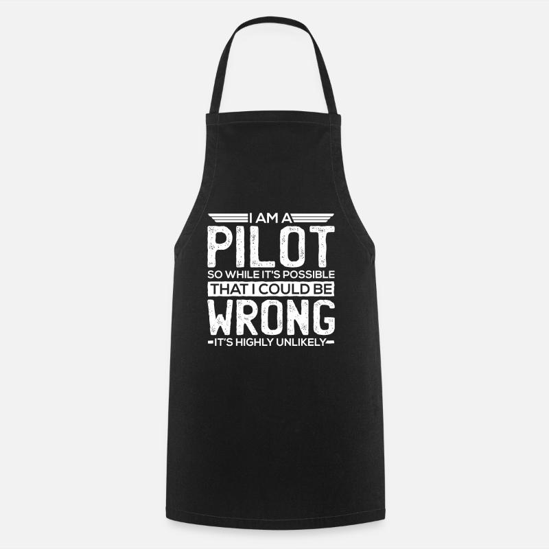 Pilot Geschenke - Pilot - Kochschürze - Schwarz