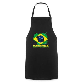 Art martial de Capoeira Brésil - Tablier de cuisine - noir - Devant - AI Model Male 185 dark (185cm)
