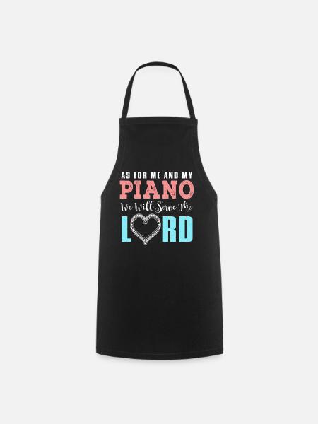 Piano Piano Piano Piano Piano Clavier - Tablier de cuisine - noir