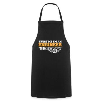 Engineer Gift -Trust Me Im An Engineer - Cooking Apron - black - Front - AI Model Male 185 dark (185cm)