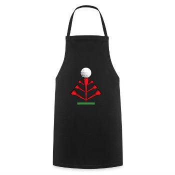 Golf golf Christmas tree Christmas gift - Cooking Apron - black - Front - AI Model Male 185 dark (185cm)