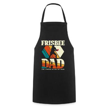 Frisbee Dad - Papa Ultimate Disc Golf - Tablier de cuisine - noir - Devant - AI Model Male 185 dark (185cm)