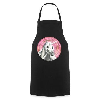 Unicorn of love - Sonja Ariel von Staden - Cooking Apron - black - Front - AI Model Male 185 dark (185cm)