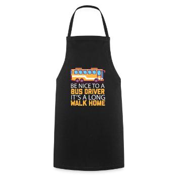 Bus bus driver school bus bus driver shirt buses - Cooking Apron - black - Front - AI Model Male 185 dark (185cm)