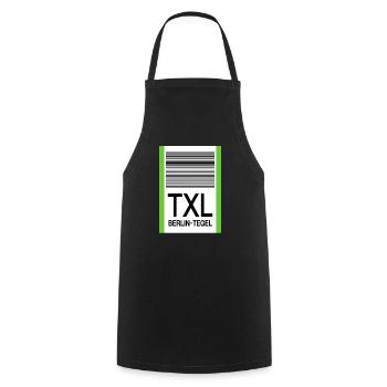 TXL Berlin-Tegel Airport Never forget baggage carousel - Cooking Apron - black - Front - AI Model Male 185 dark (185cm)
