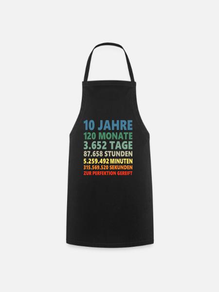 10. Geburtstag 10 Jahre 10ter Geburtstagsgeschenk - Kochschürze - Schwarz