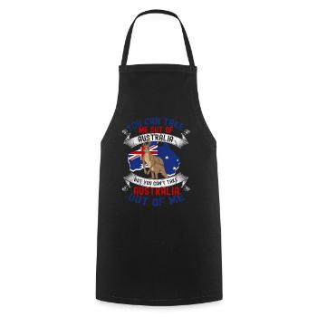 Australia - Cooking Apron - black - Front - AI Model Male 185 dark (185cm)