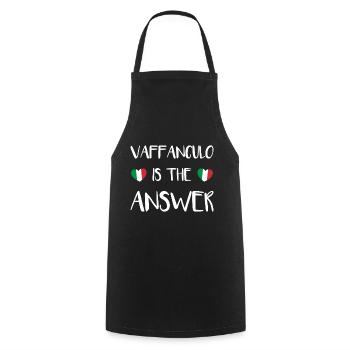 Italien Lustiger italienischer Spruch als Geschenk - Kochschürze - Schwarz - Vorne - AI Model Male 185 dark (185cm)