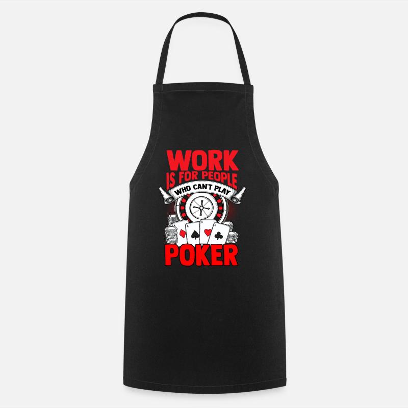 poker - Tablier de cuisine - noir