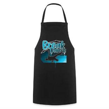 Breakdance - Tablier de cuisine - noir - Devant - AI Model Male 185 dark (185cm)