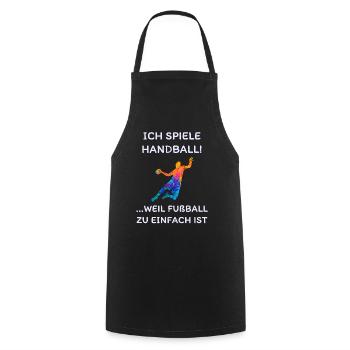 Handball Spruch - Kochschürze - Schwarz - Vorne - AI Model Male 185 dark (185cm)