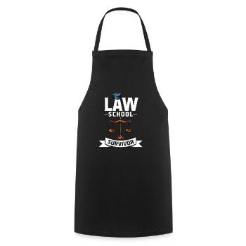 Law Law Student Law Gift Law Study Uni - Cooking Apron - black - Front - AI Model Male 185 dark (185cm)