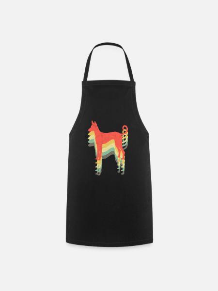 Podenco spanish hound vintage artwork - Cooking Apron - black