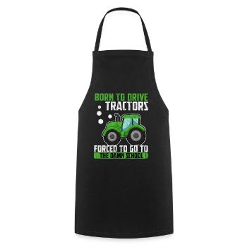 Tractor Trekker Farmer Agricultural Field Agriculture - Cooking Apron - black - Front - AI Model Male 185 dark (185cm)