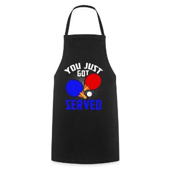 Ping-pong - Cooking Apron - black - Front - AI Model Male 185 dark (185cm)