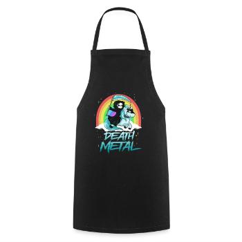 Licorne de Death Metal avec la mort comme un arc-en-ciel de cavalier - Tablier de cuisine - noir - Devant - AI Model Male 185 dark (185cm)