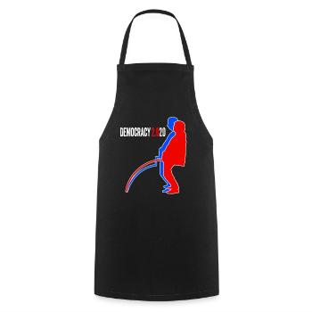Democracy 2.020 / Election Fraud Or Not? - Cooking Apron - black - Front - AI Model Male 185 dark (185cm)