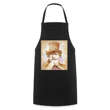 Giuseppe Verdi in watercolor style - Cooking Apron - black - Front - AI Model Male 185 dark (185cm)