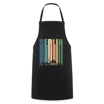 Berlin Vintage Brandenburger Tor - Tablier de cuisine - noir - Devant - AI Model Male 185 dark (185cm)