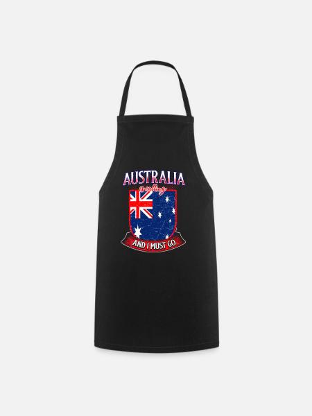 Australien Fan - Kochschürze - Schwarz