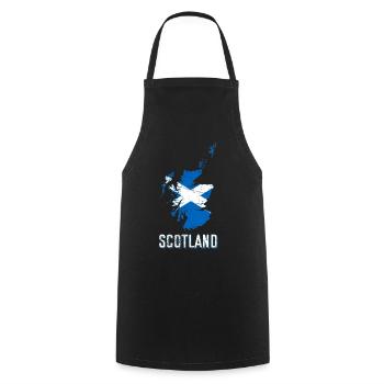Scotland Flag Geography - Cooking Apron - black - Front - AI Model Male 185 dark (185cm)
