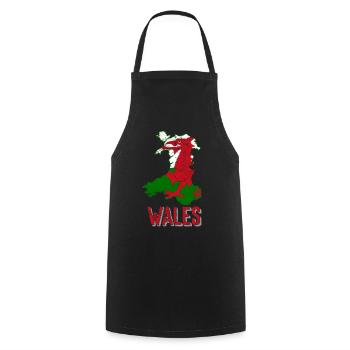 Wales - Cooking Apron - black - Front - AI Model Male 185 dark (185cm)
