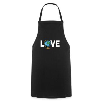 Geographers - geography earth globe - Cooking Apron - black - Front - AI Model Male 185 dark (185cm)