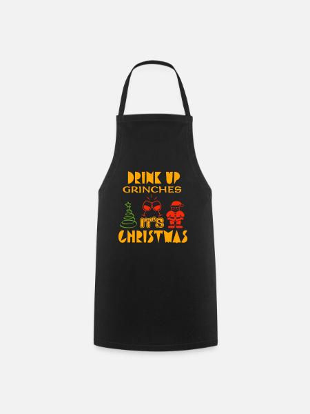Christmas Christmas Christmas Christmas Christmas - Cooking Apron - black
