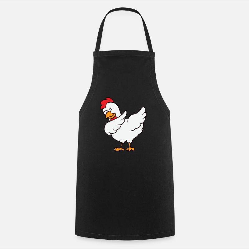 Dabbing Huhn Kinder Hühnerzucht Farmer Dabbing - Kochschürze - Schwarz