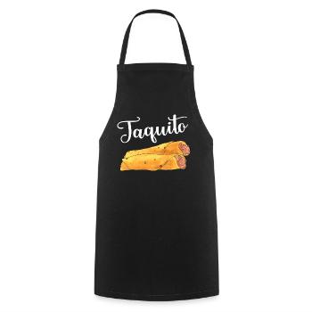 Taco-Taquito-Match - Kochschürze - Schwarz - Vorne - AI Model Male 185 dark (185cm)