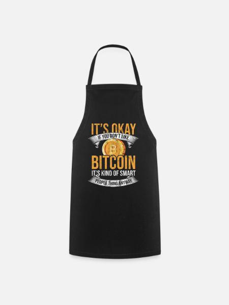 Bitcoin Blockchain Currency Litecoin Crypto Exchange - Cooking Apron - black