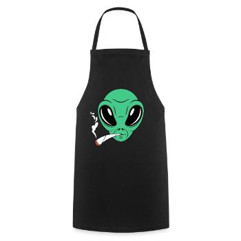 Fumeur étranger - Tablier de cuisine - noir - Devant - AI Model Male 185 dark (185cm)