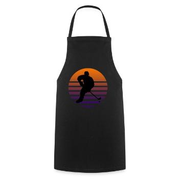 Joueur de hockey en ligne - Tablier de cuisine - noir - Devant - AI Model Male 185 dark (185cm)