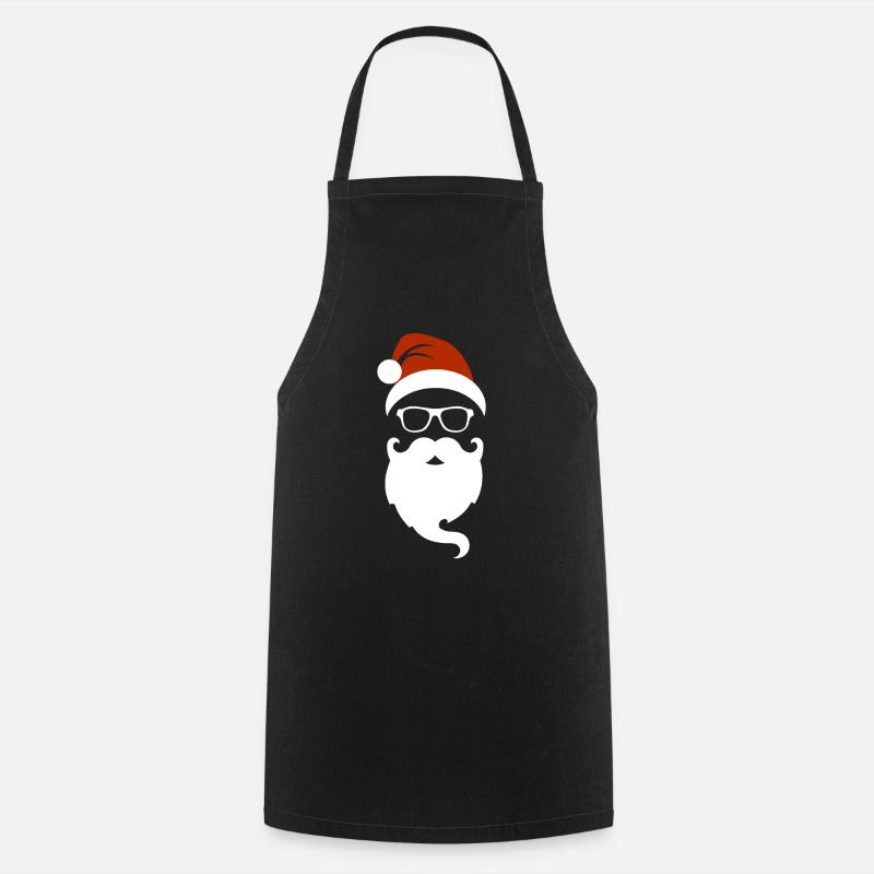Bart Weihnachtsmann Christmas Santa Claus Beard - Kochschürze - Schwarz