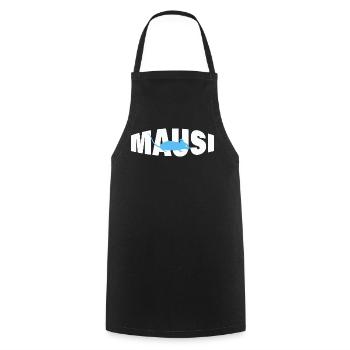 MAUSI - Kochschürze - Schwarz - Vorne - AI Model Male 185 dark (185cm)