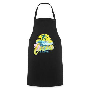 Plage de Cacao - Tablier de cuisine - noir - Devant - AI Model Male 185 dark (185cm)