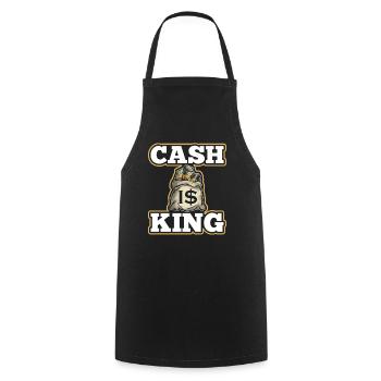 Cash Is King Dollar Money Bag Entrepreneur - Tablier de cuisine - noir - Devant - AI Model Male 185 dark (185cm)