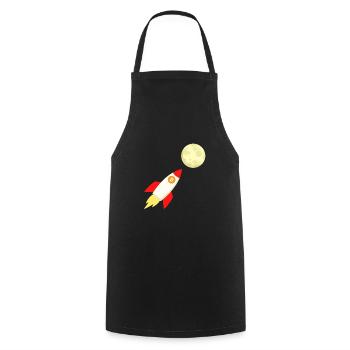 Bitcoin to the moon - Cooking Apron - black - Front - AI Model Male 185 dark (185cm)