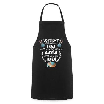 Perfekter Wolle Spruch für Mütter Geschenk - Kochschürze - Schwarz - Vorne - AI Model Male 185 dark (185cm)