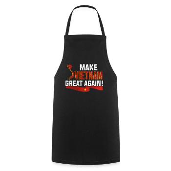 Rends le Vietnam plus grand - Tablier de cuisine - noir - Devant - AI Model Male 185 dark (185cm)