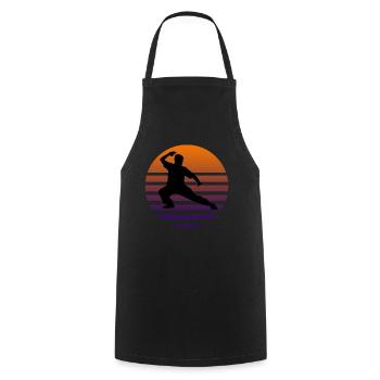 Silhouette de Tai Chi - Tablier de cuisine - noir - Devant - AI Model Male 185 dark (185cm)