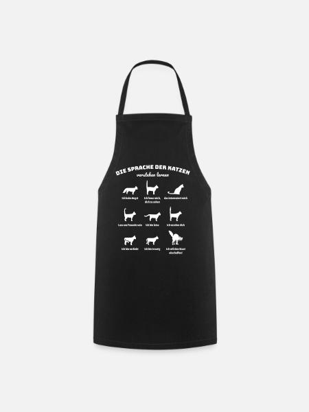 Katzen verstehen lernen - Kochschürze - Schwarz