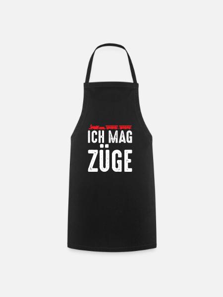 Ich mag Züge - Kochschürze - Schwarz