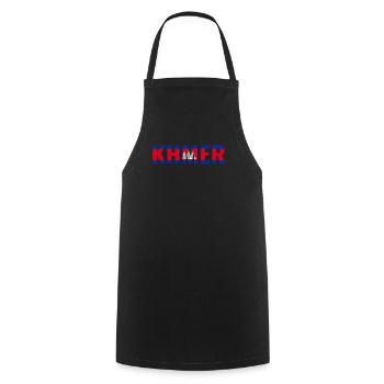 Khmer , funny khmer cambodian - Cooking Apron - black - Front - AI Model Male 185 dark (185cm)